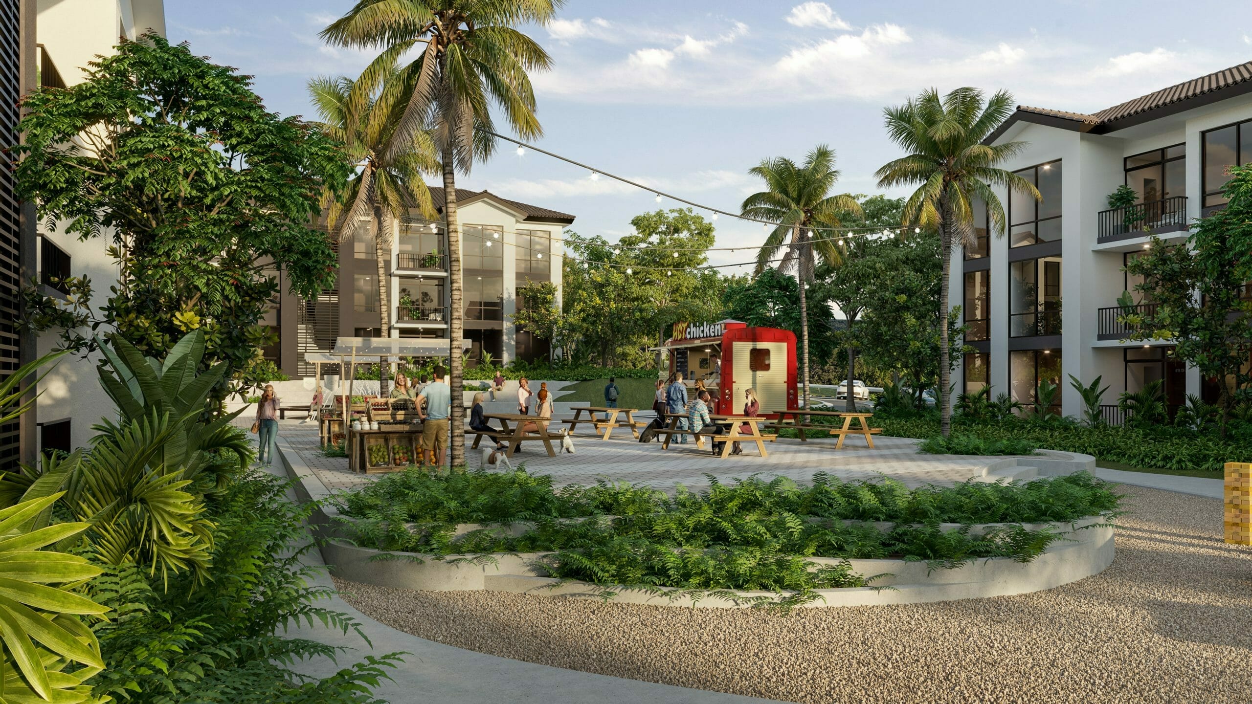 Area de recreación del proyecto Begin Coliving en Panamá