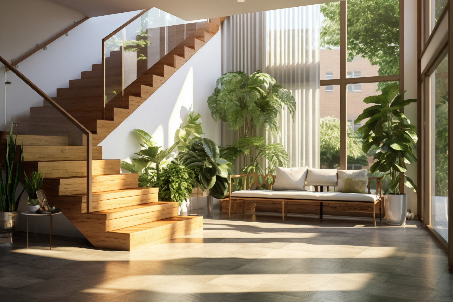 Interior de casa de dos plantas